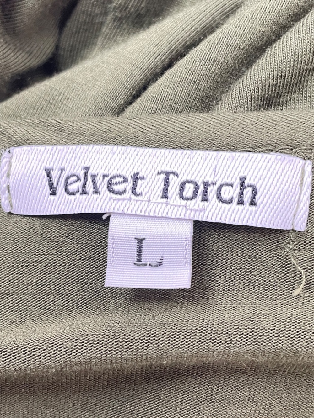 Velvet Torch Army Green V-neck Short Sleeve Maxi Dress - Picture 7 of 8